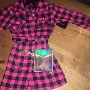 Toddler Plaid Cotton Dress Brand New